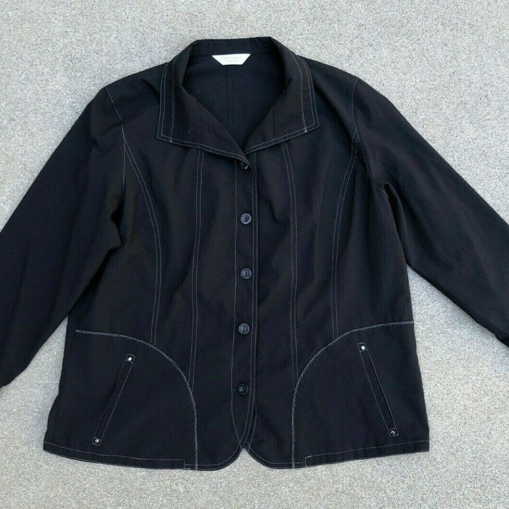 Innocent Stage Women's Black Button Coat Jacket​​​​​​​